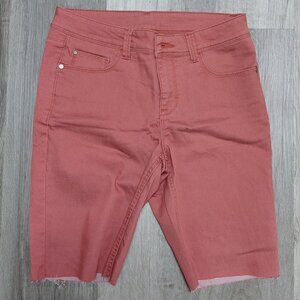 Women's Comfort Red Stretch Bermuda Shorts | small/medium